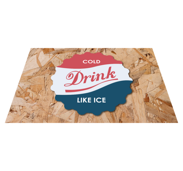 Quote placemats cold drink as chilled as ice - TenStickers
