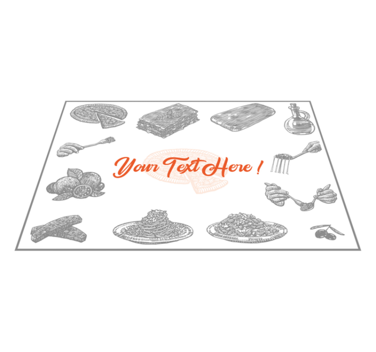 Original placemats in culinary art style - TenStickers