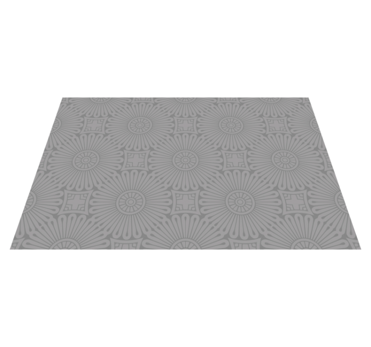 Light Grey with flower shapes elegant placemats - TenStickers