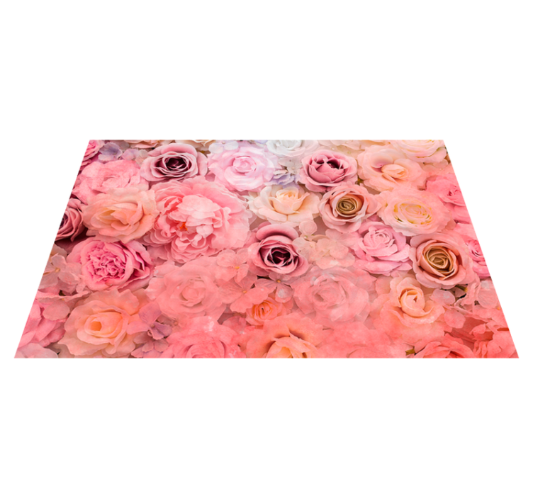 Textured placemats floral rose design - TenStickers