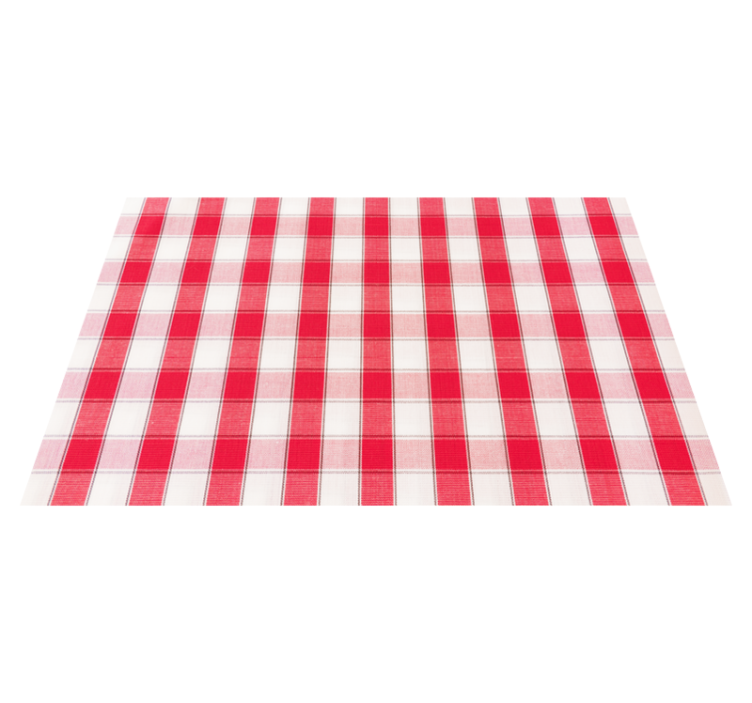 Textured placemats red checkered pattern - TenStickers