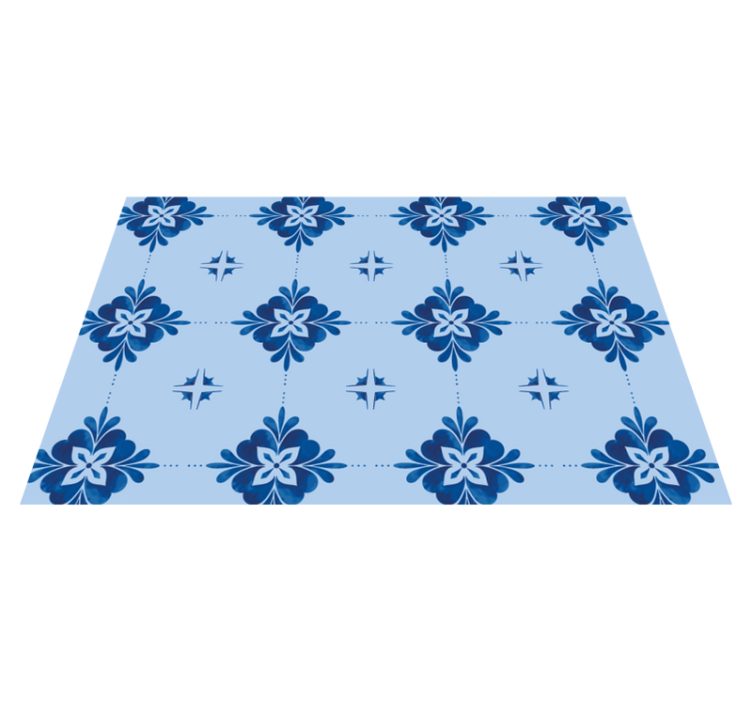 Textured placemats blooming floral table cover - TenStickers