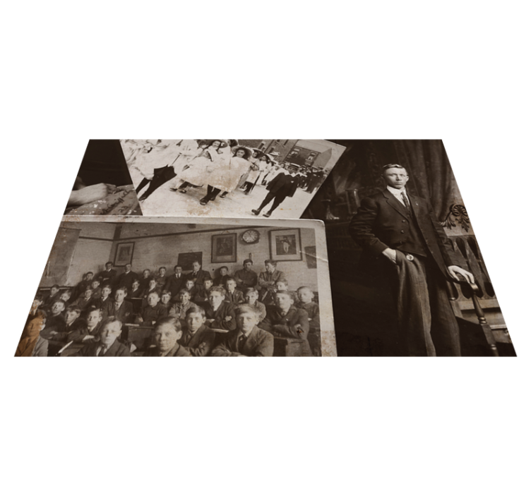 Home placemats vintage photo collage design - TenStickers