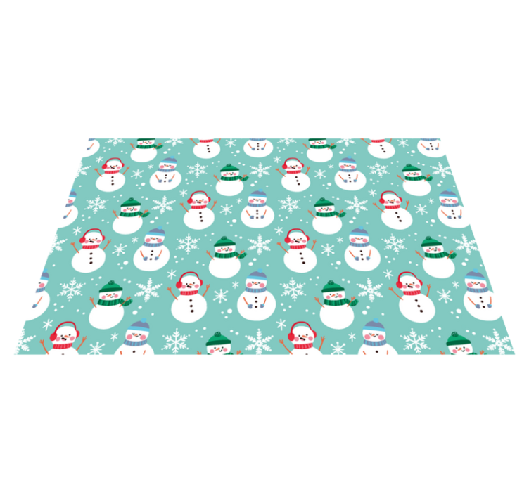 Christmas placemats joyful snowman design - TenStickers