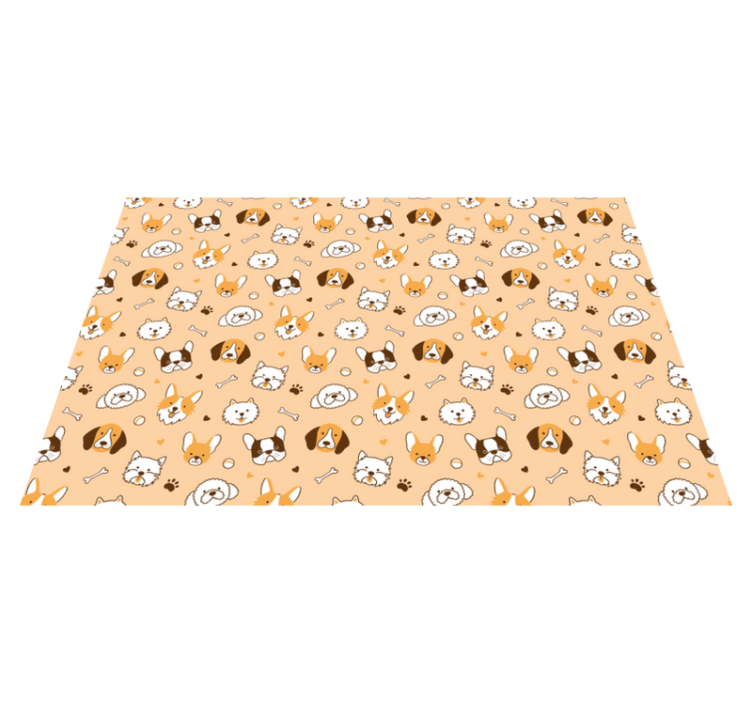 Children placemats with adorable animal faces - TenStickers