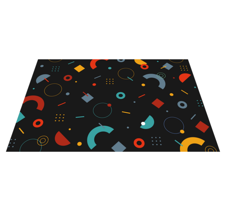 Modern placemats with a colorful geometric pattern - TenStickers