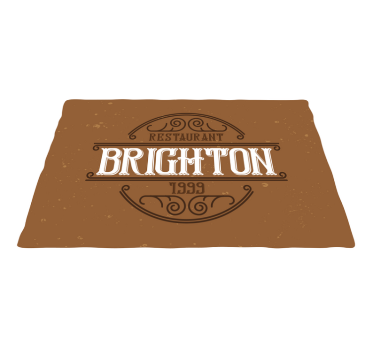 Quote placemats brighton restaurant logo - TenStickers