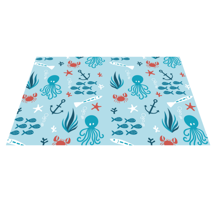 Children placemats colorful sea creatures - TenStickers