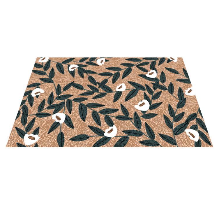 Textured placemats leaf pattern table cover - TenStickers