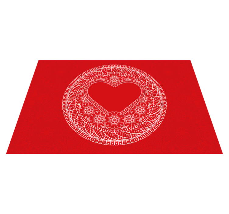 Quote placemats heart motif design - TenStickers