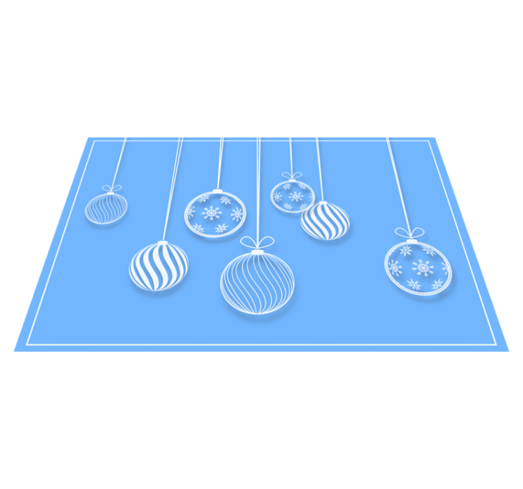 Christmas placemats with festive hanging ornaments - TenStickers