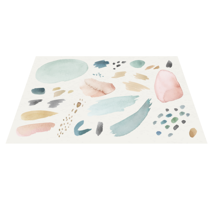 Textured placemats in gentle watercolor forms - TenStickers