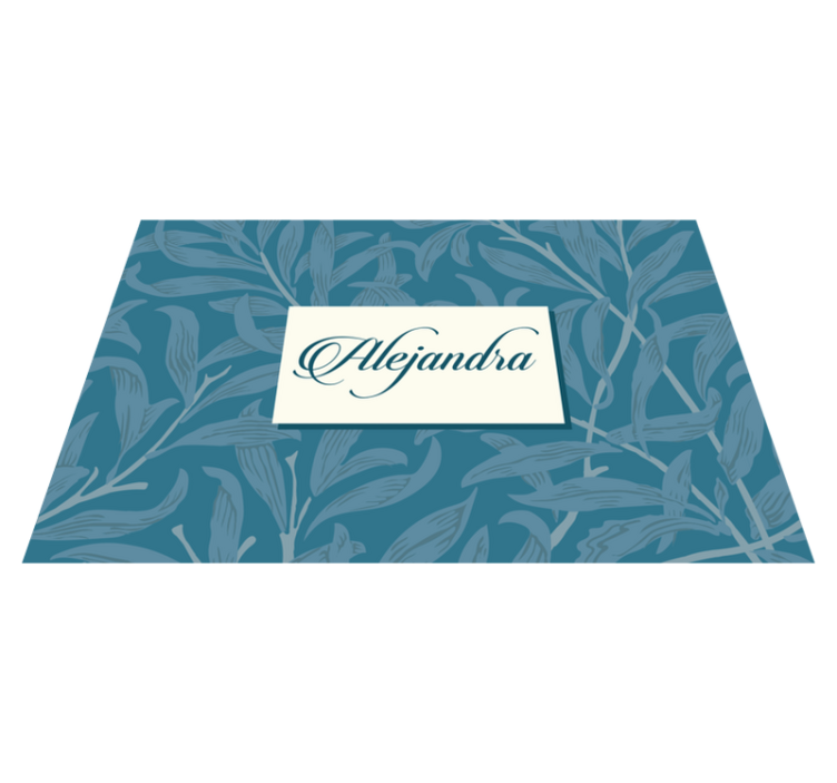 Personalised placemats with elegant leaf design - TenStickers