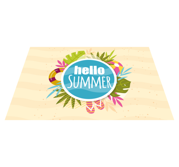 Original placemats hello summer vibe - TenStickers