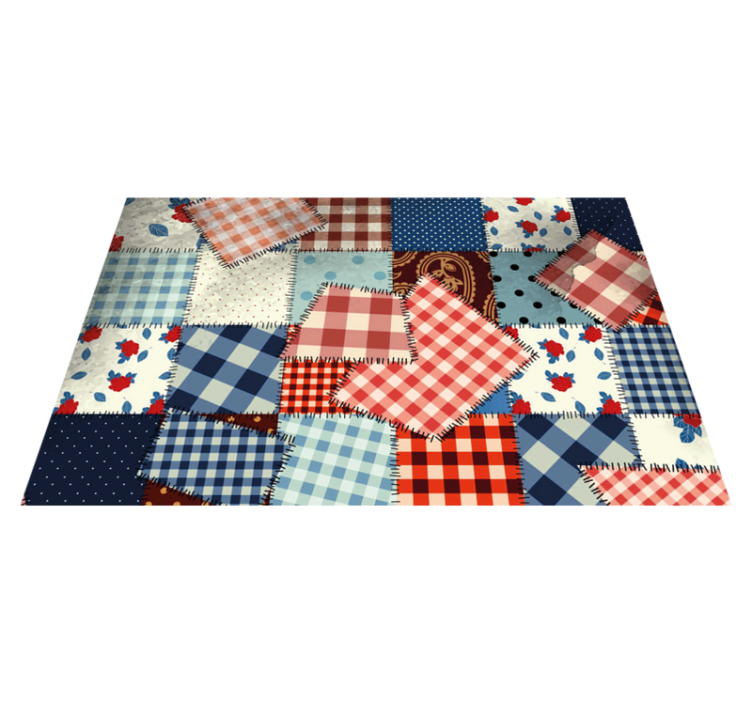 Textured placemats patchwork fabric design - TenStickers