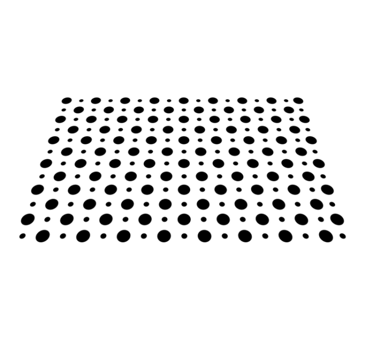Textured placemats black polka dots - TenStickers
