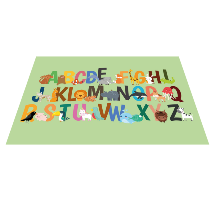 Children placemats animal alphabet display - TenStickers