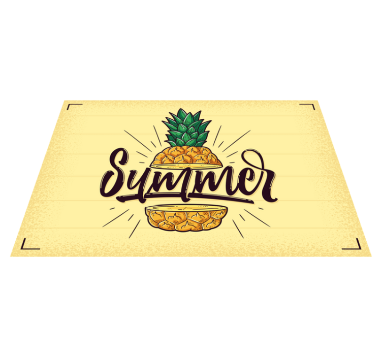 Quote placemats summer pineapple design - TenStickers