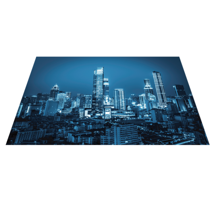 Modern placemats city skyline design - TenStickers