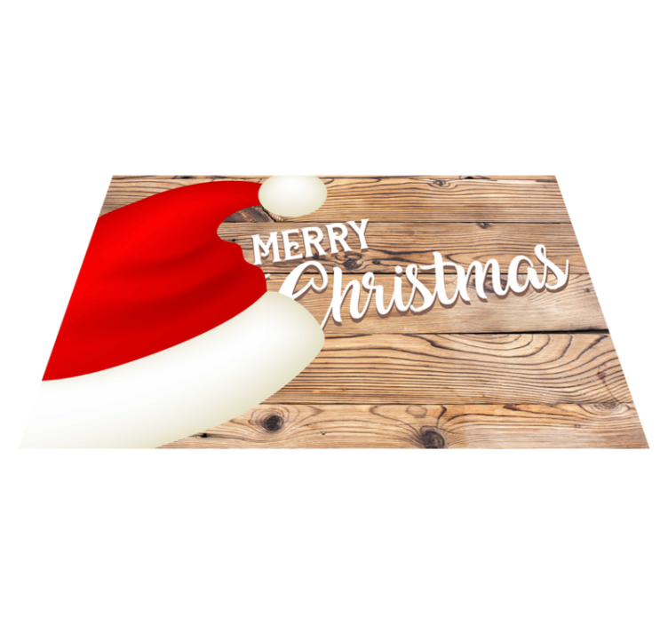 Christmas placemats with festive santa hat design - TenStickers