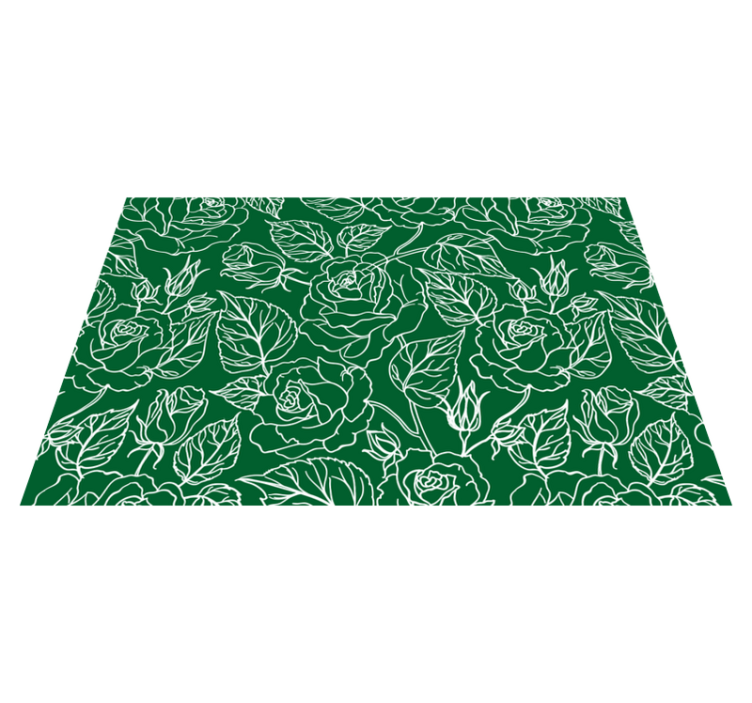 Textured placemats graceful botanical design - TenStickers
