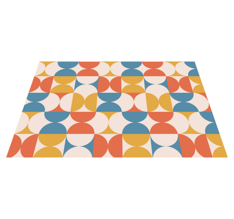 Modern placemats with geometric color circles - TenStickers