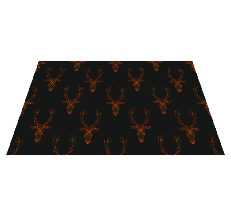 Christmas placemats plaid reindeer shapes - TenStickers