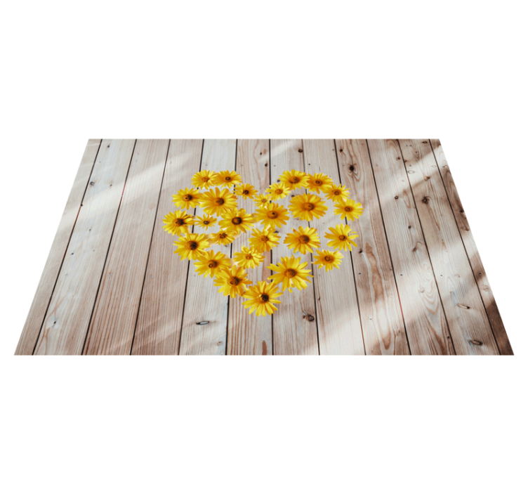 Original placemats heart floral design - TenStickers