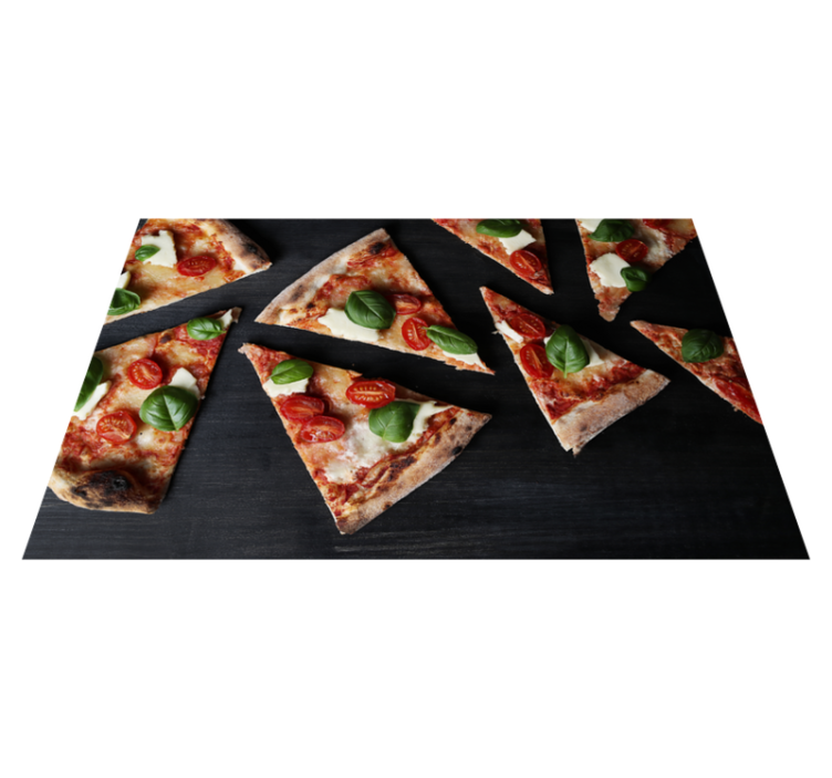 Placements for restaurants sliced pizza design - TenStickers
