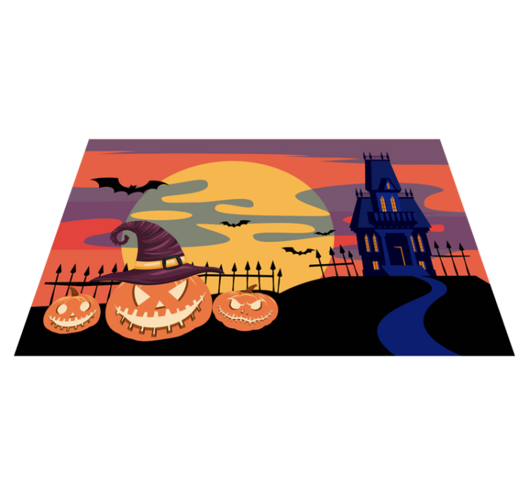 Halloween placemats pumpkin nightmare display - TenStickers