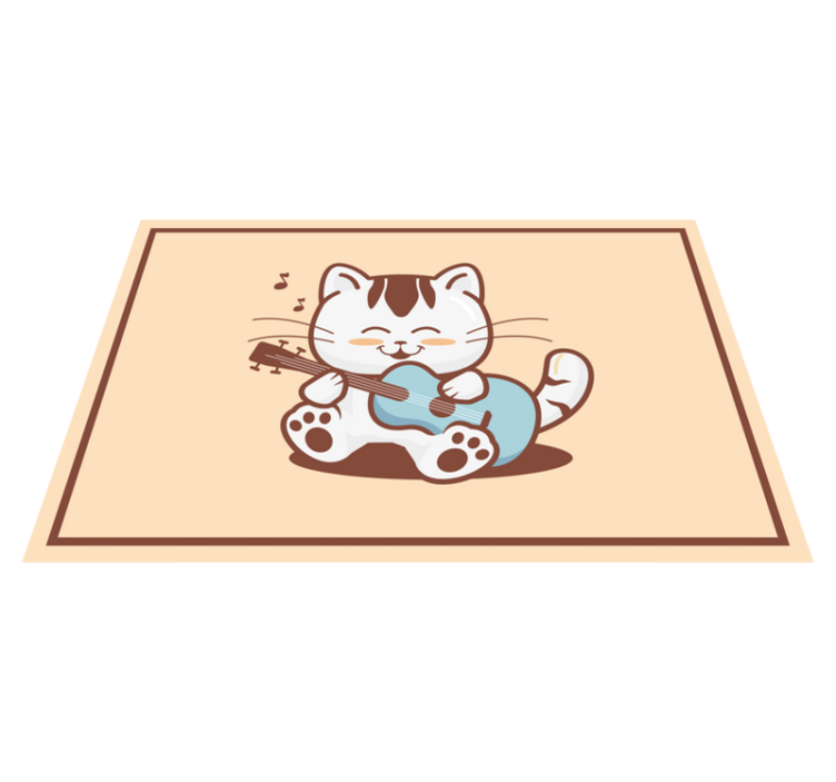 Children placemats musical cat design - TenStickers