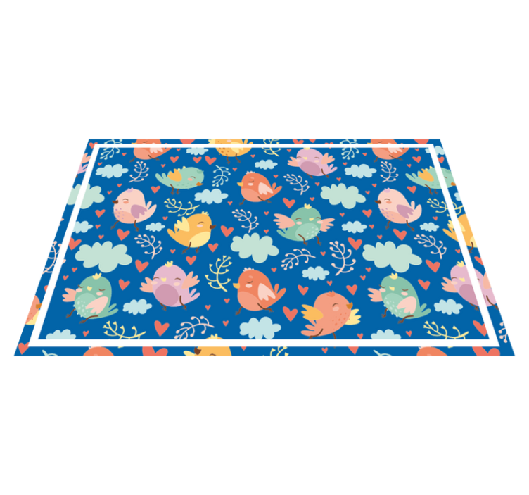 Children placemats with colorful bird designs - TenStickers