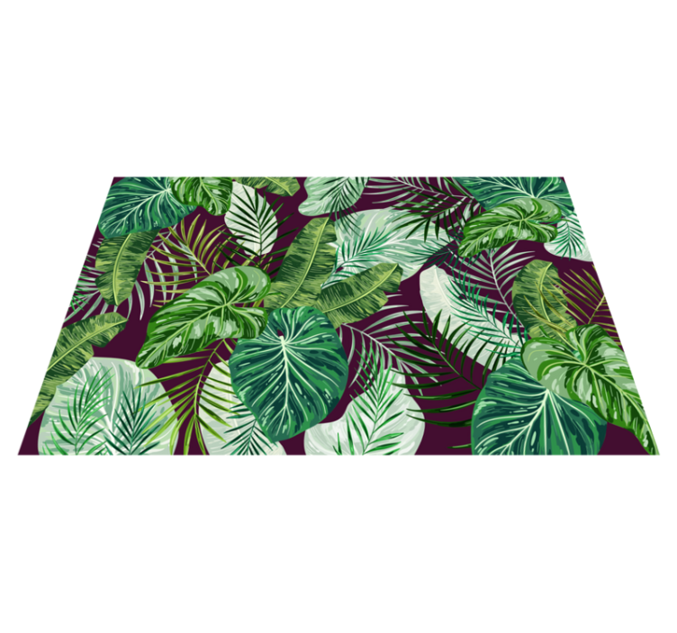 Textured placemat tropical leaf design - TenStickers