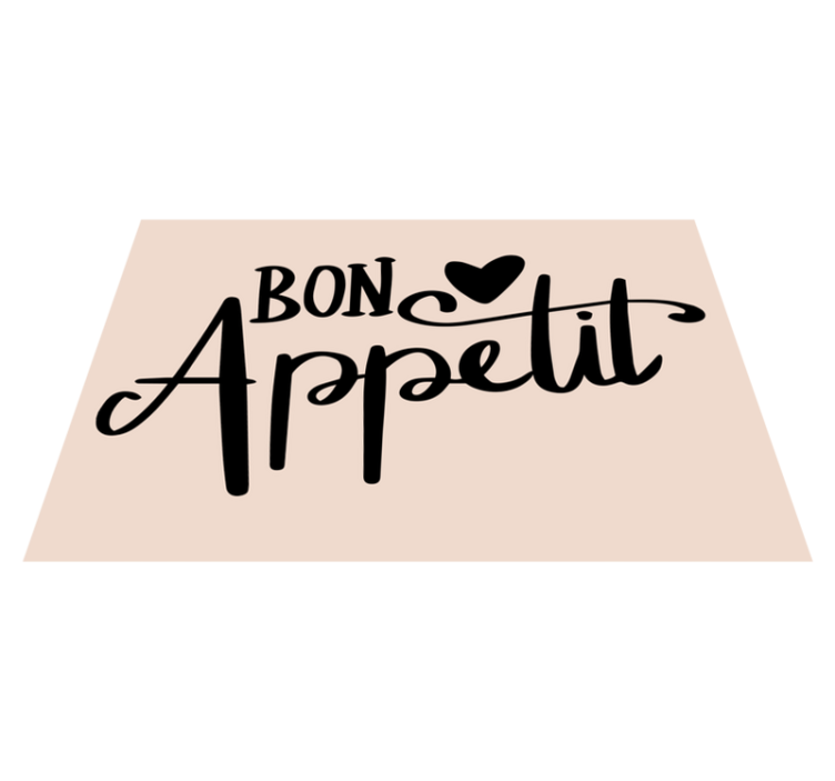Quote placemats bon appetit saying - TenStickers