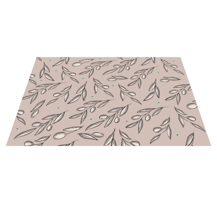 Textured placemats elegant leaf design - TenStickers
