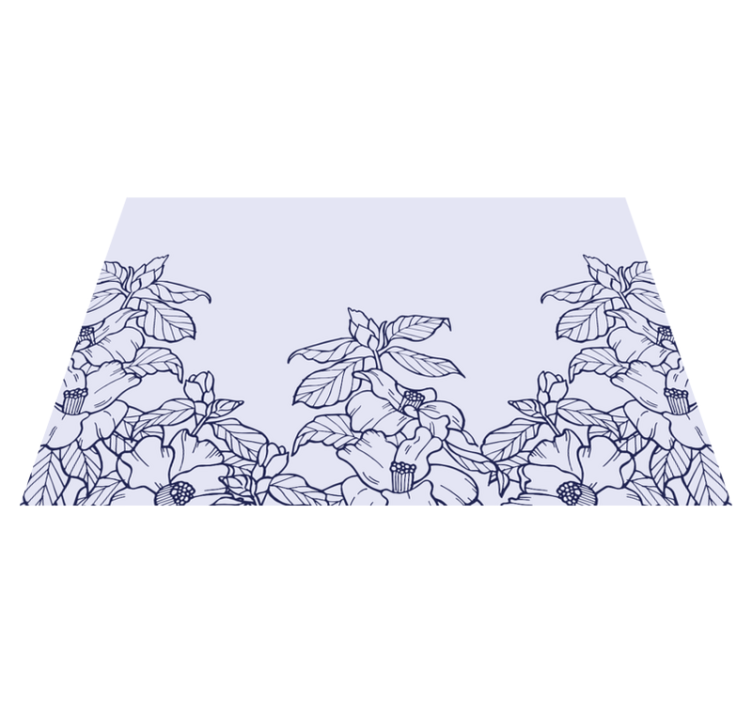 Original placemats floral border design - TenStickers