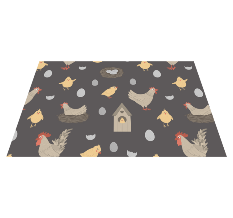 Chicken farm pattern Vinyl placemats - TenStickers