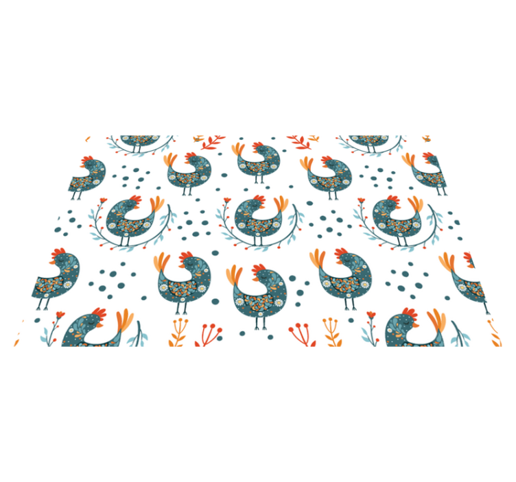 Original placemats colorful rooster design - TenStickers
