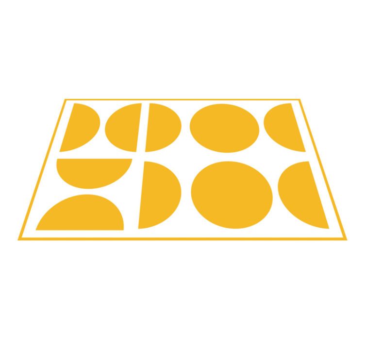 Modern placemats in geometric yellow design - TenStickers