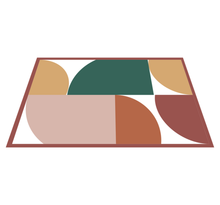 Modern placemats in geometric color segments - TenStickers