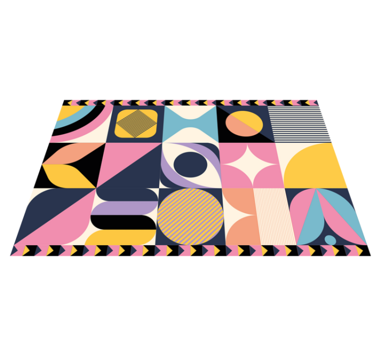 Modern placemats in geometric color block design - TenStickers