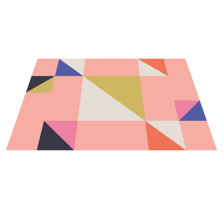 Modern placemats with geometric color blocks - TenStickers