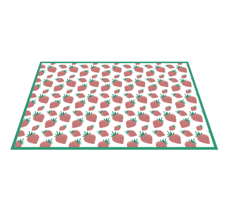 Colorful handmade strawberries modern placemats - TenStickers
