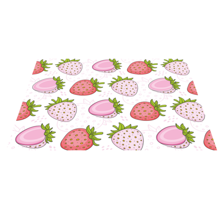 Original placemats pink strawberry design - TenStickers