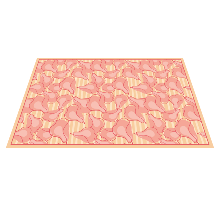 Creative pattern pink pears original placemats - TenStickers