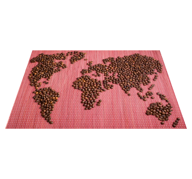 Original placemats world map coffee beans design - TenStickers