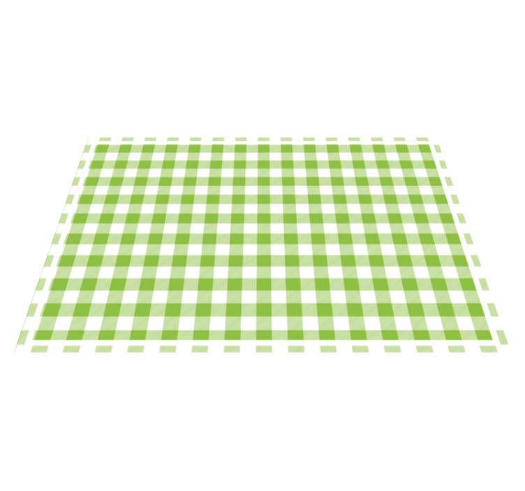 Textured placemats in green checkered pattern - TenStickers