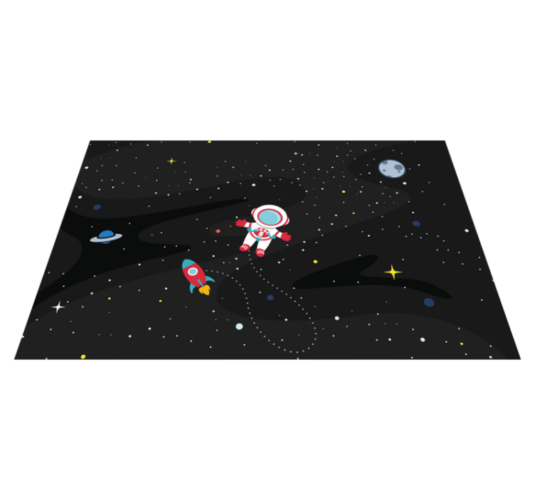 Children placemats astronaut and rocket theme - TenStickers