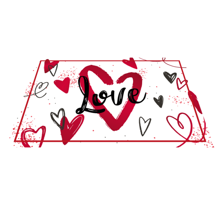Quote placemats love heart design - TenStickers