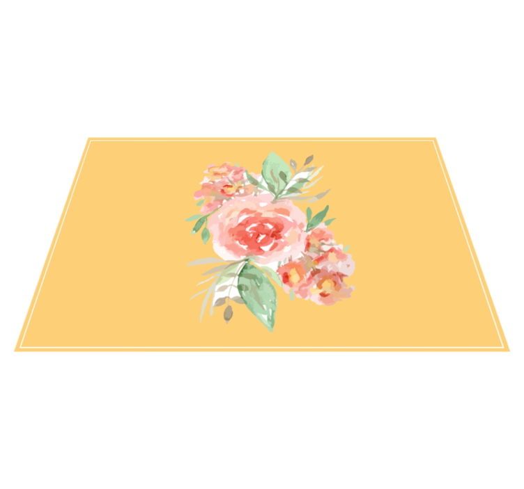 Original placemats floral pattern design - TenStickers